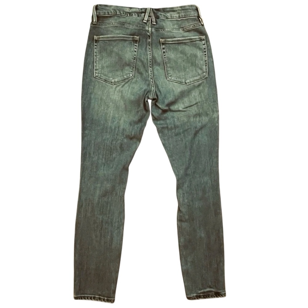 GOOD AMERICAN Good Legs Distressed Blue High Rise Skinny Crop Jeans Sz 6 /‎ 28 - Picture 3 of 6